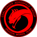 Dragon Works Team Badge_10mm Diameter_RED Dragon Works Team Logo